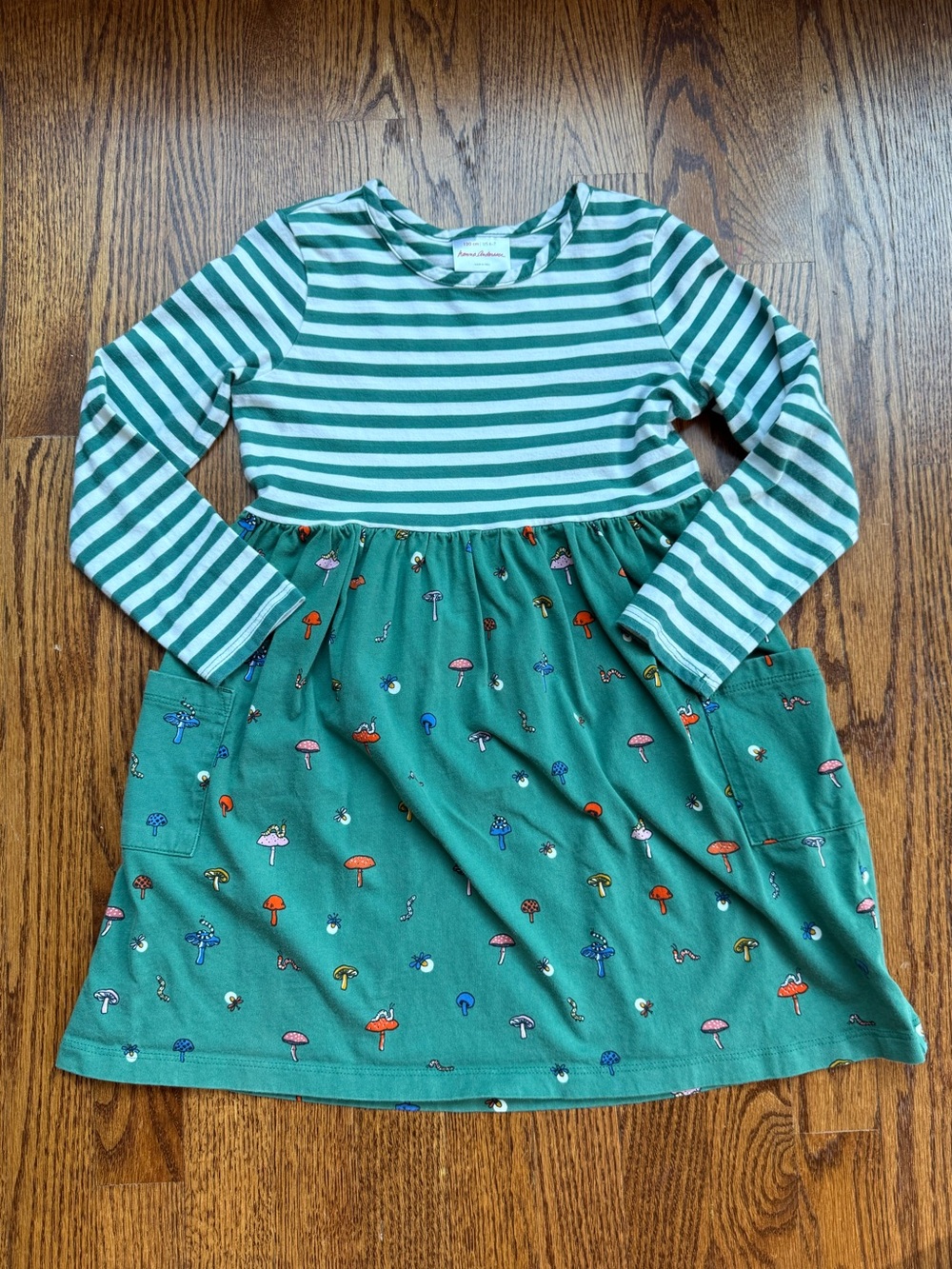 Hanna Andersson Mixie Mushroom Play Dress Sz 6-7